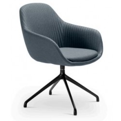 Ava chair with black iron base