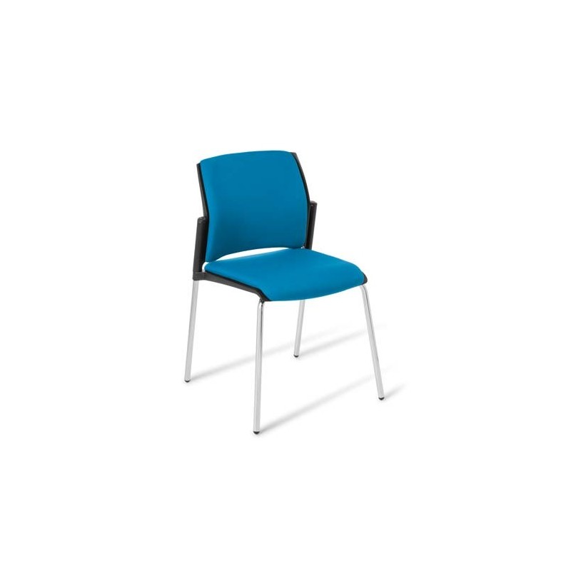 Spring 4-leg Chair With Seat and Back Upholstered