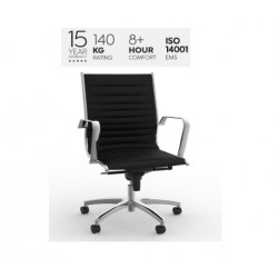 Metro Midback Chair - Black PU