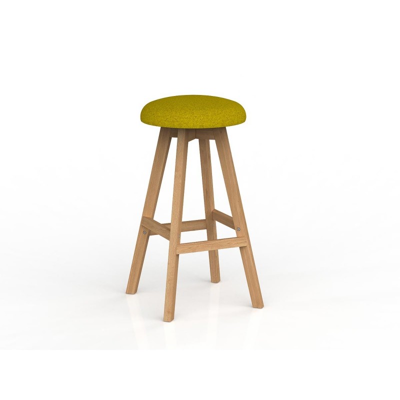 Luna Button Barstool Motion Felt Fabric